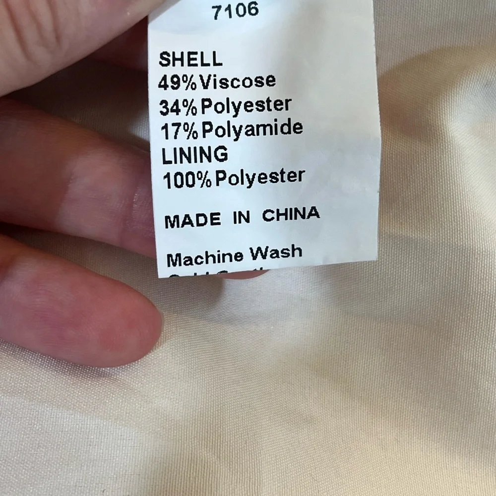 Women’s Cream Button-Front Tiered Maxi Dress with Self-Tie Waist - Picture 6 of 6